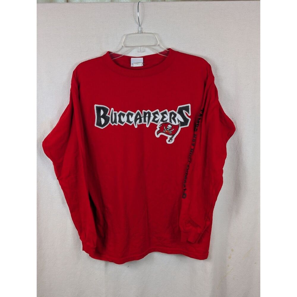 Y2K NFL Tampa Bay Buccaneers Embroidered Long Sleeve T-Shirt Men's Size Medium